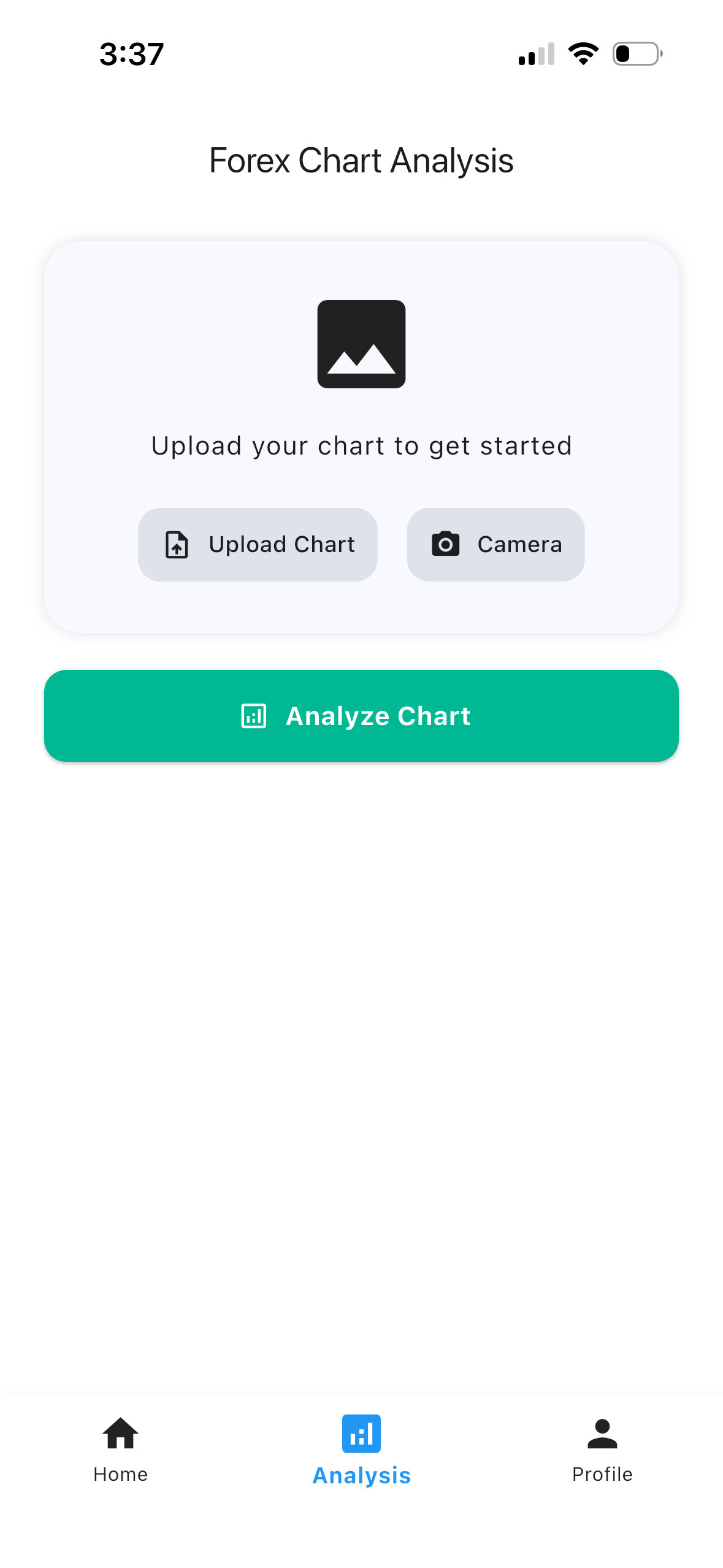 Forex Genius analysis screen
